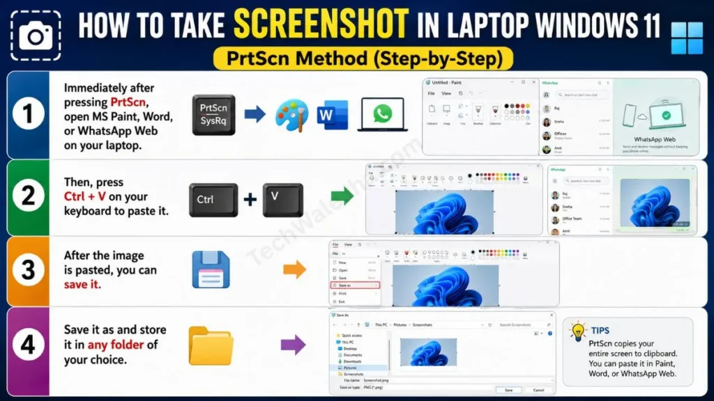 Capture the Full Screen with the ‘PrtScn’ Key
