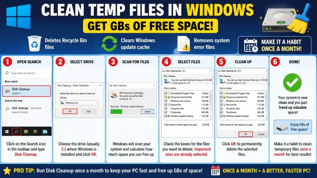 Clean Temporary Files in Windows