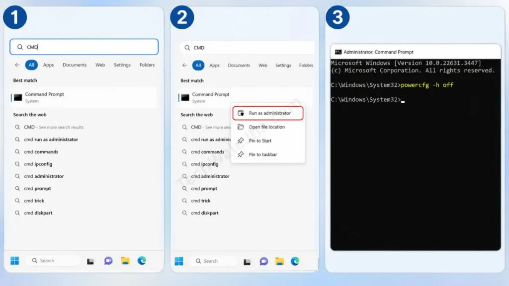 Disable Hibernation (Advanced CMD Tweak)