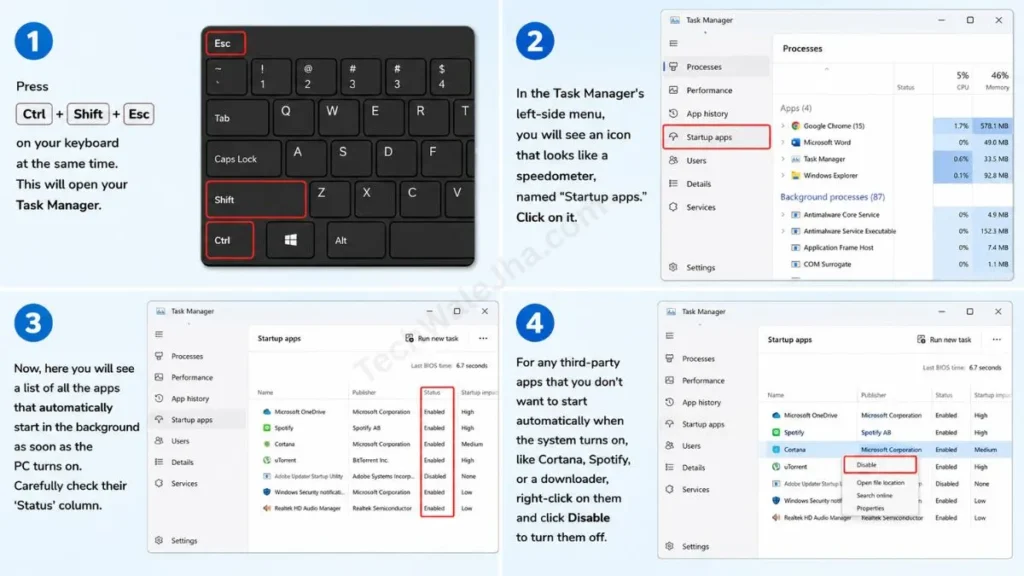 How to Disable Startup Apps