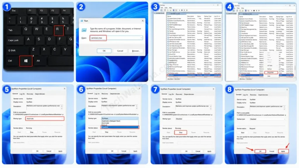 How to Disable the SysMain (Superfetch) Service