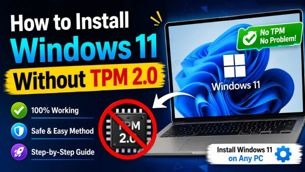 How to Install Windows 11 Without TPM 2.0