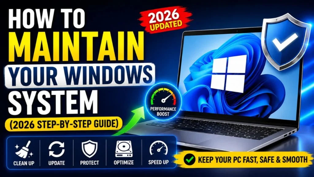 How to Maintain Your Windows System (2026 Step-by-Step Guide)