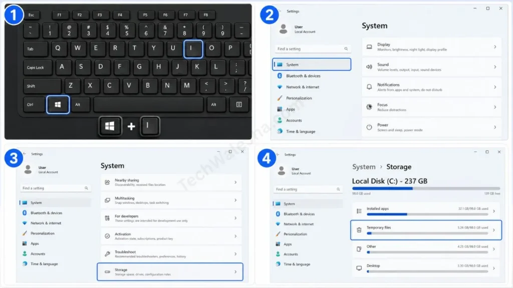 How to Remove Temporary Files via Settings