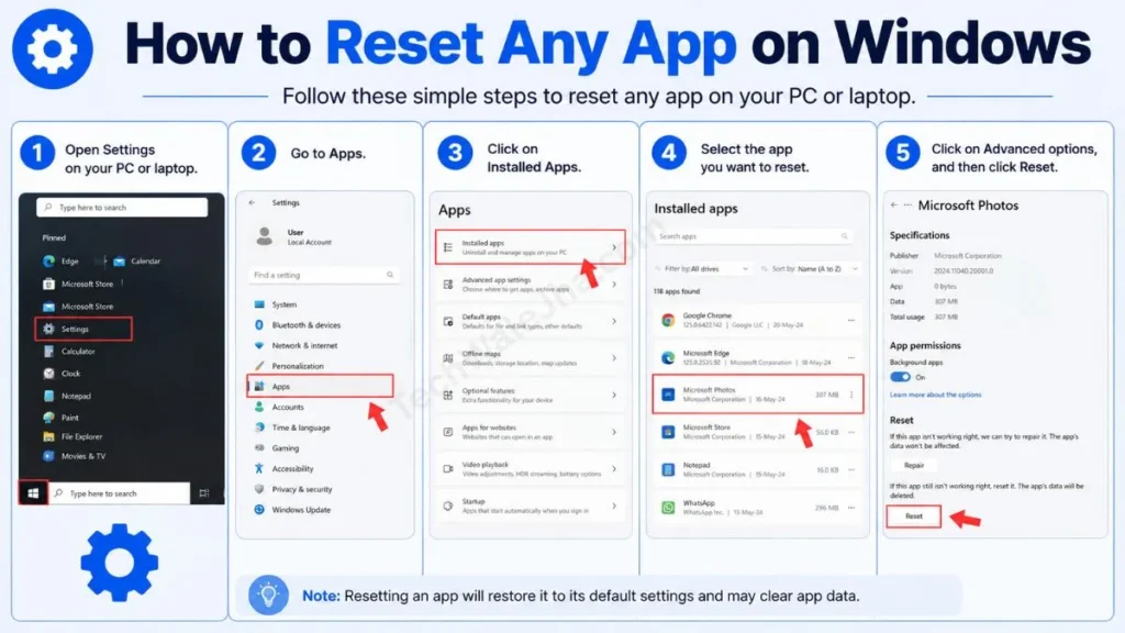 How to Reset Any App on Windows