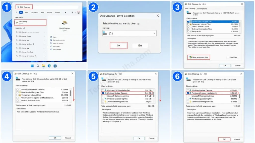 How to Use Disk Cleanup for Windows.old & Update Data