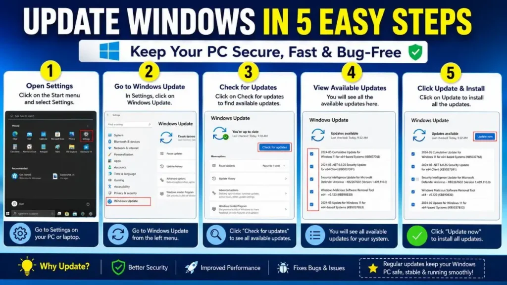Keep Windows & Drivers Updated