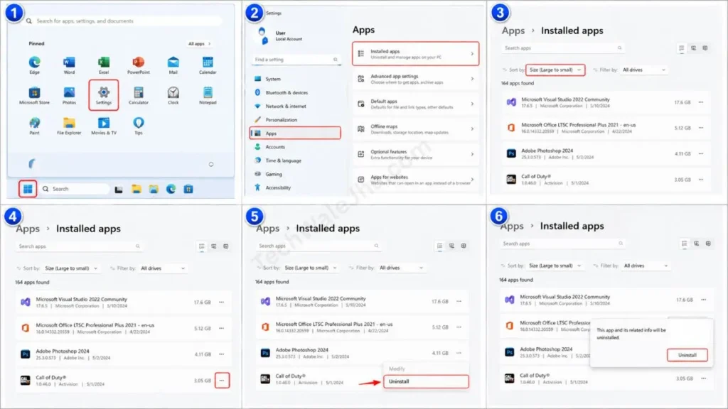 Uninstall Unused Applications