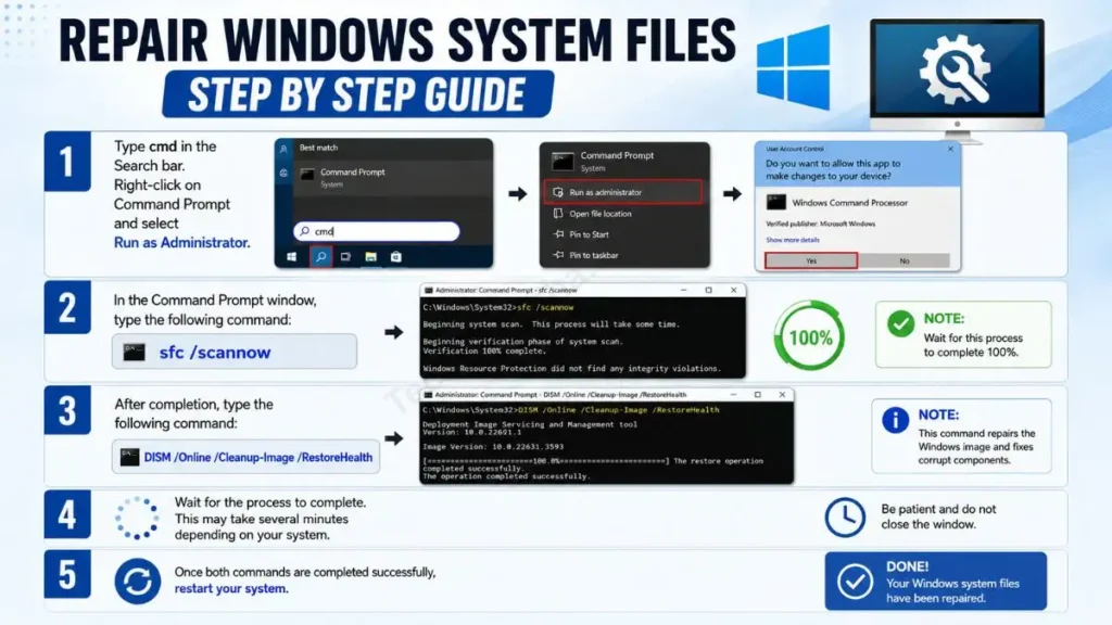 repair windows system files