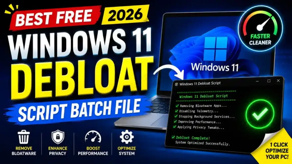 Best Free Windows 11 Debloat Script Batch File