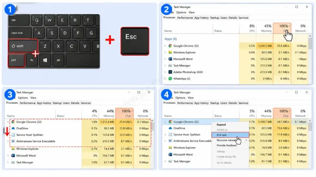 Check Task Manager for the problematic process