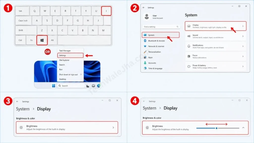 How to Change Brightness via the Settings App