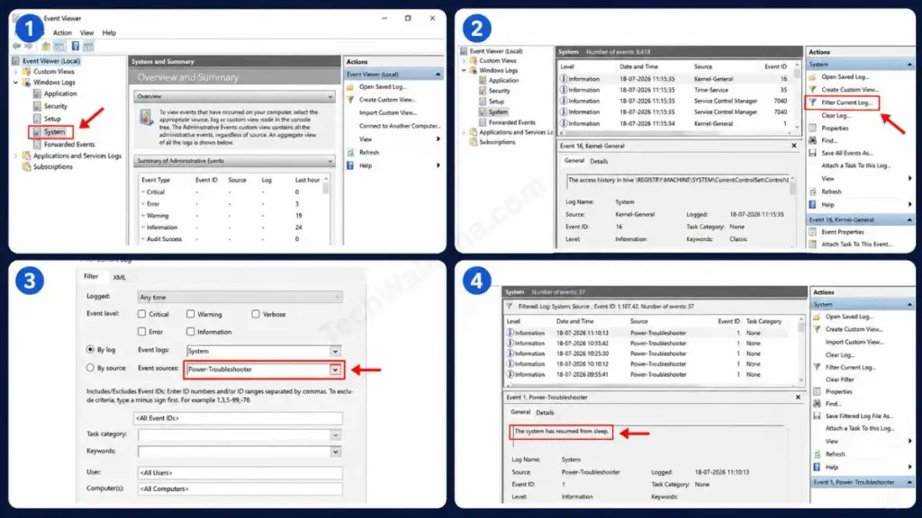 How to Check System Wake Times