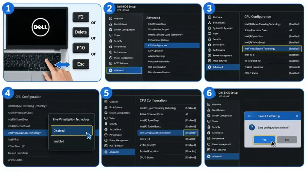 How to Disable Virtualization from BIOSUEFI
