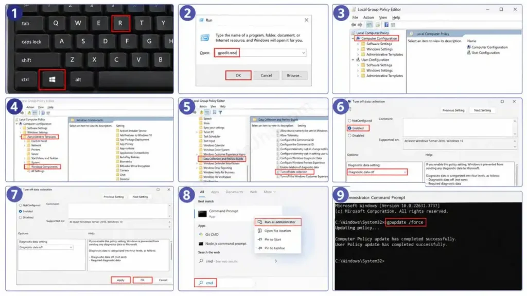 How to Disable or Restrict Telemetry with Group Policy