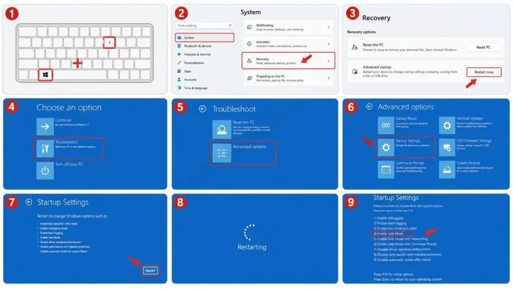 How to Enter Safe Mode in Windows 11 with Settings App When Your PC is Working