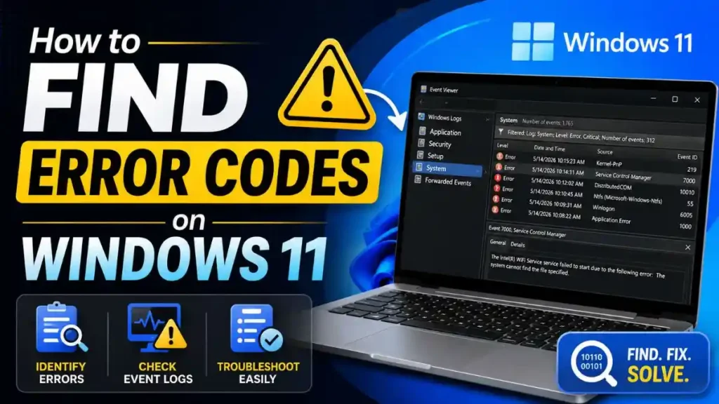 How to Find Error Codes on Windows 11
