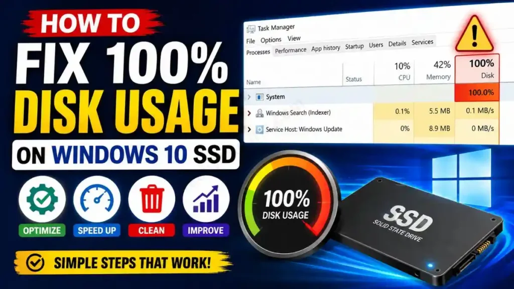 How to Fix 100% Disk Usage on Windows 10 SSD