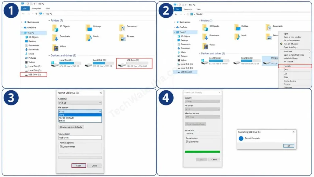 How to Format a Pendrive