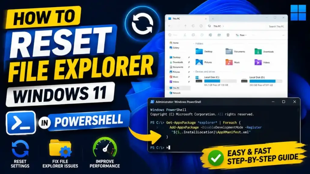 How to Reset File Explorer Windows 11 in PowerShell