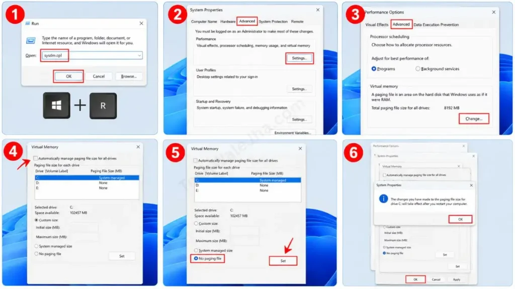 How to Reset the Paging File