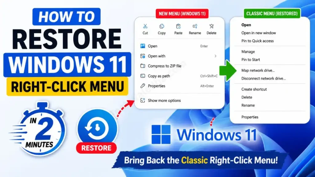 How to Restore Windows 11 Right-Click Menu in 2 Minutes