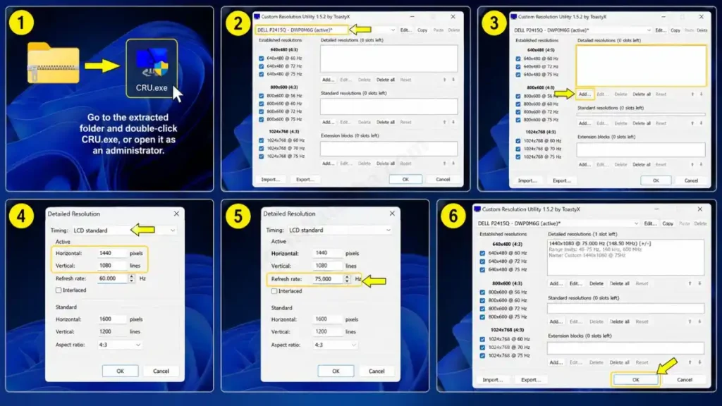 How to Set Custom Resolution and Refresh Rate