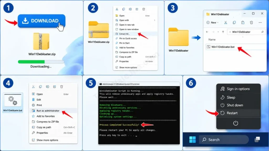 How to Use It Windows 11 Debloat Script Batch File