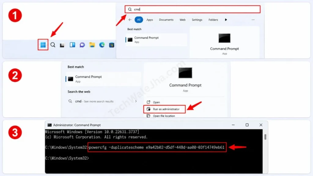 Step-by-Step guide How to Enable Ultimate Performance Power Plan in Windows 11