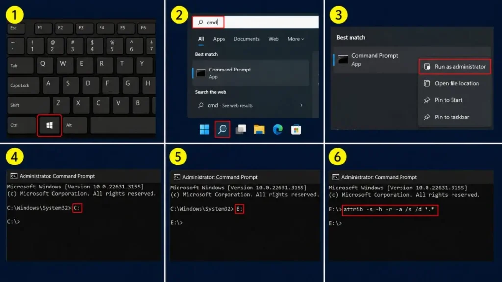 Step-by-Step: Reveal Hidden Files (The Attrib Command)