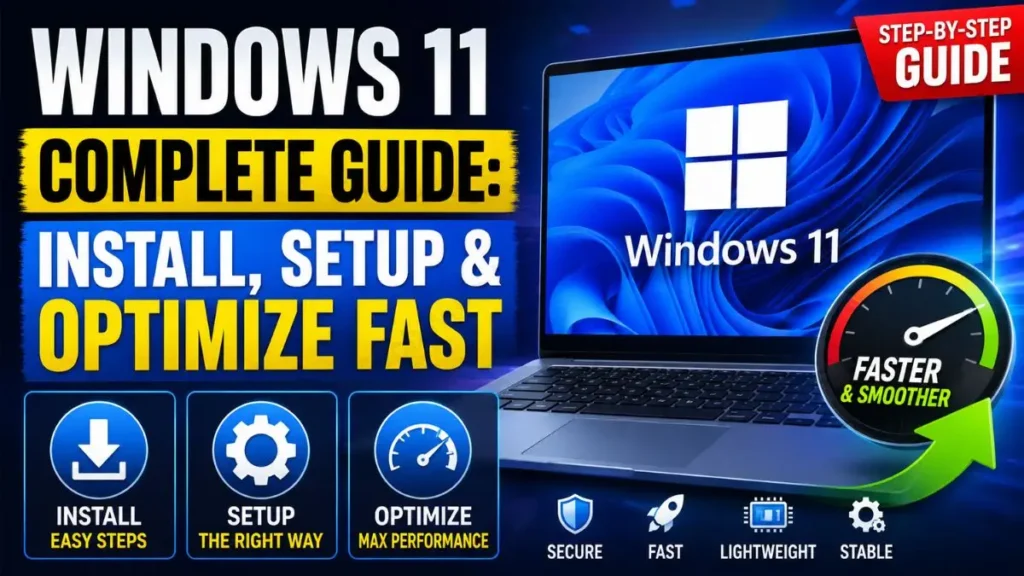 Windows 11 Complete Guide Install, Setup & Optimize Fast
