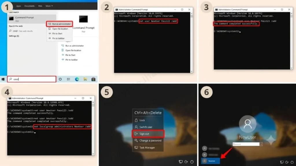 how to Create a New Local Administrator Account