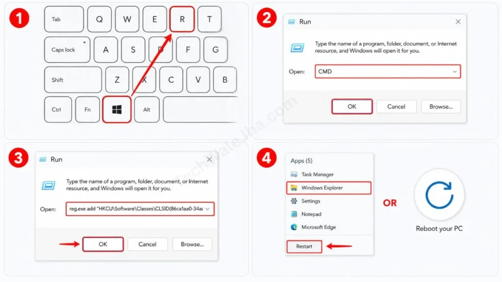 how to restore old right click context menu in windows 11