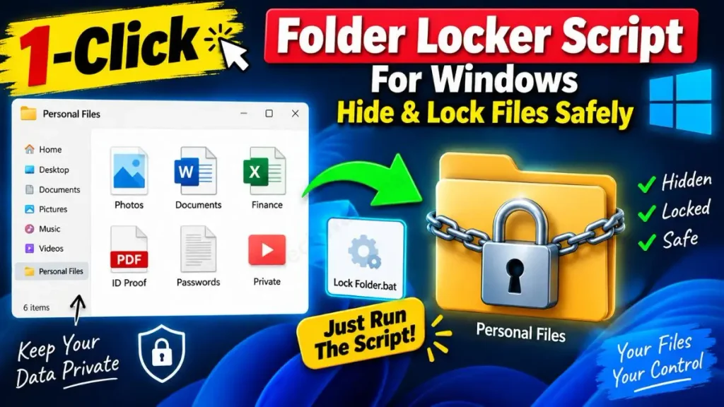 1-Click Folder Locker Script For Windows: Hide & Lock Files Safely