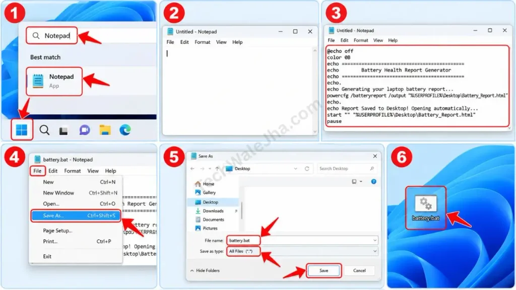 Create the Battery Checker Script Manually