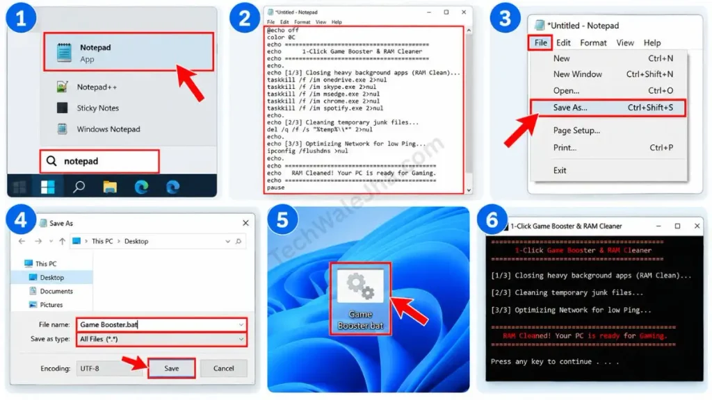 Create the Game Booster Script Manually