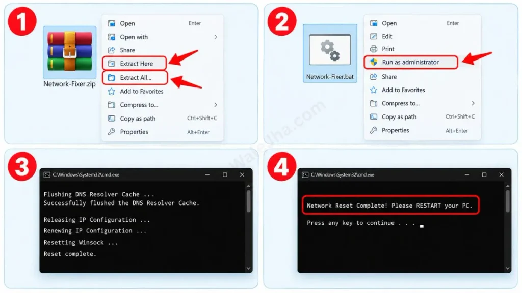 How to Use the Downloaded One Click Network Fixer Script Correctly