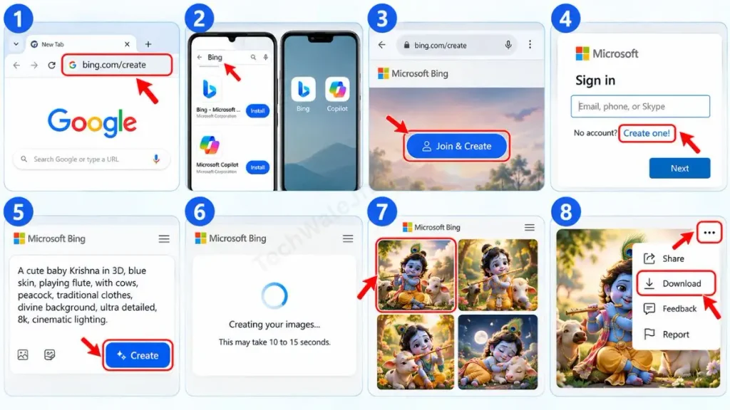 Step-by-Step Guide How to Generate Baby Krishna 3D AI Photos