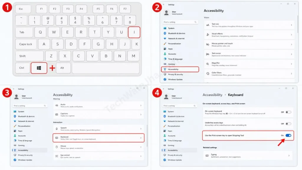 how to Fix the Print Screen Key Shortcut Settings