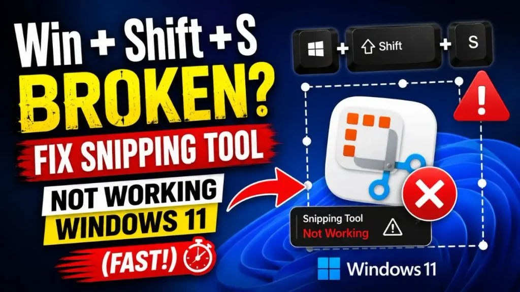 how to fix snipping tool not working windows 11